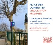 Place des Combettes : circulation modifiée