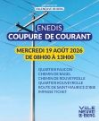 Coupure d'électricité - 19 août