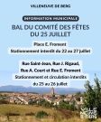 Stationnement du 22 au 27 juillet