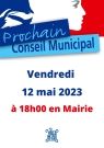 Conseil Municipal du vendredi 12 mai 2023