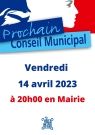Réunion du conseil municipal du 14 avril 2023