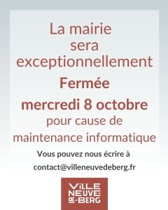 fermeture mairie 8 octobre