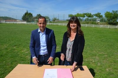 photo Driss Naji et Maire stade photo Driss Naji et Maire stade